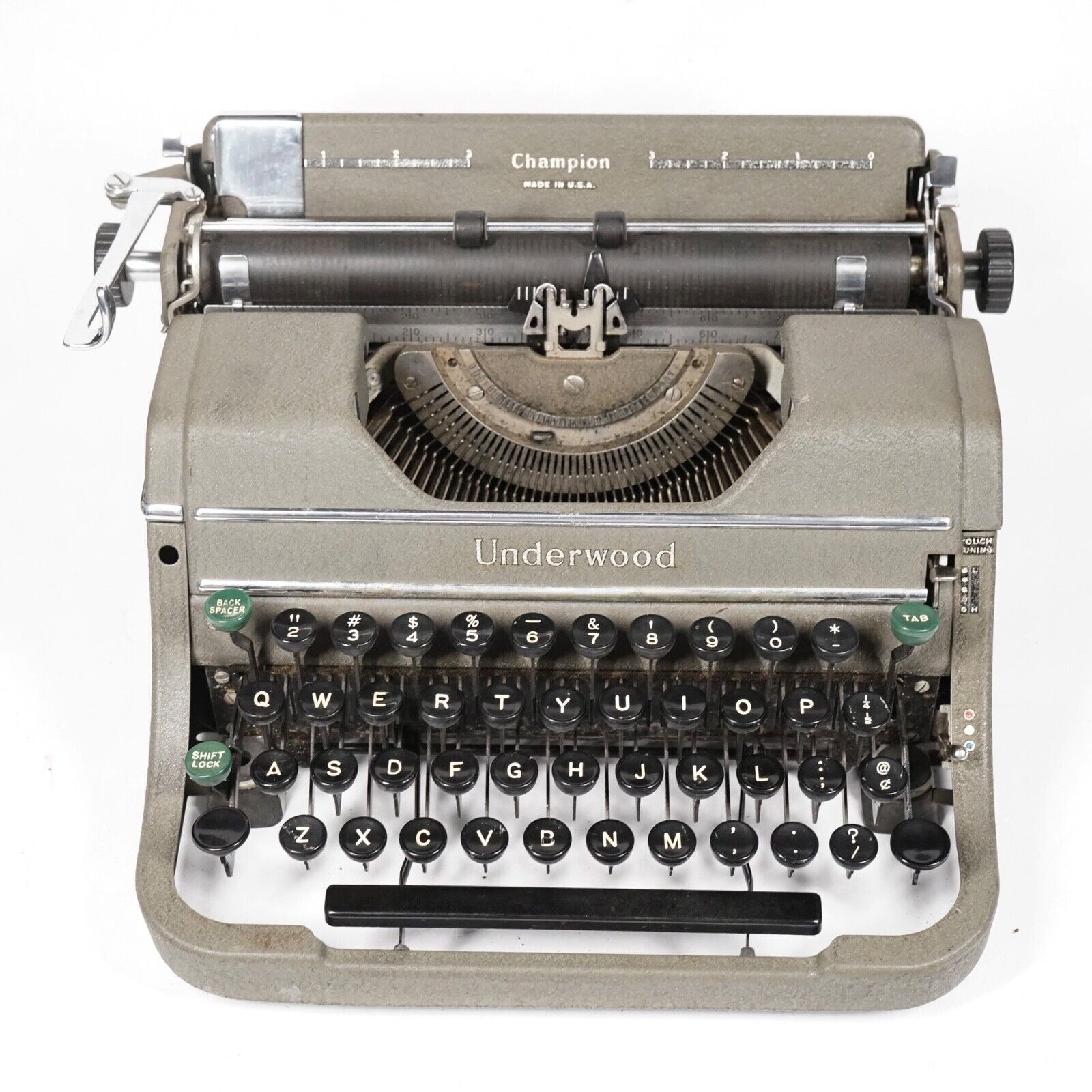 Vintage Underwood CHAMPION Portable Typewriter for REPAIR/PARTS