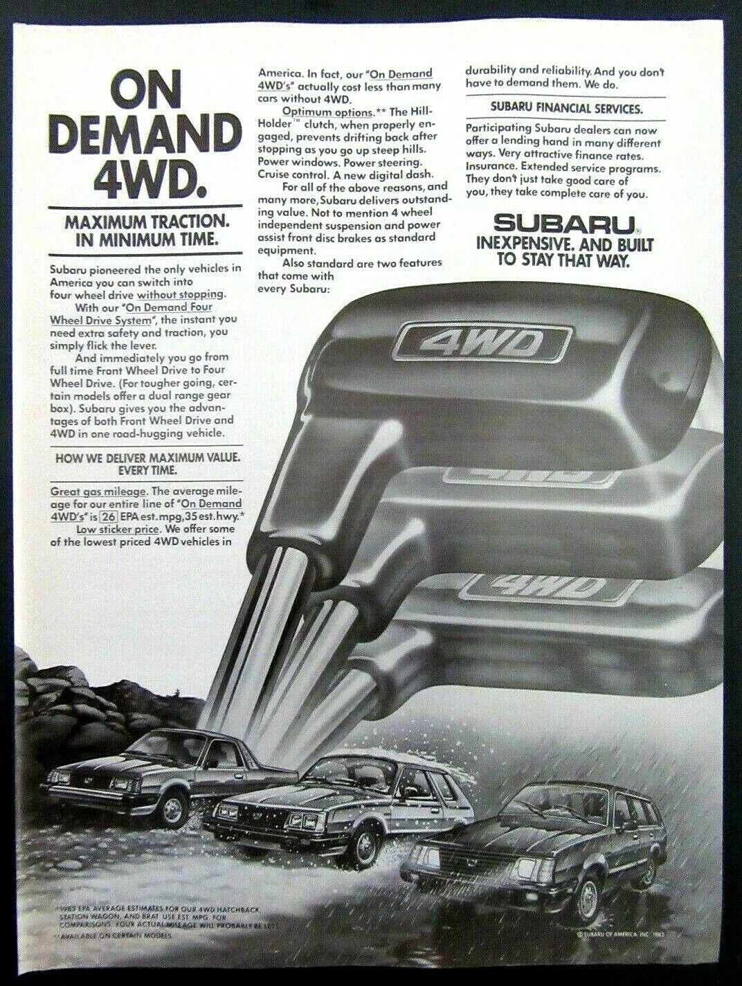 1982 SUBARU On Demand 4WD \