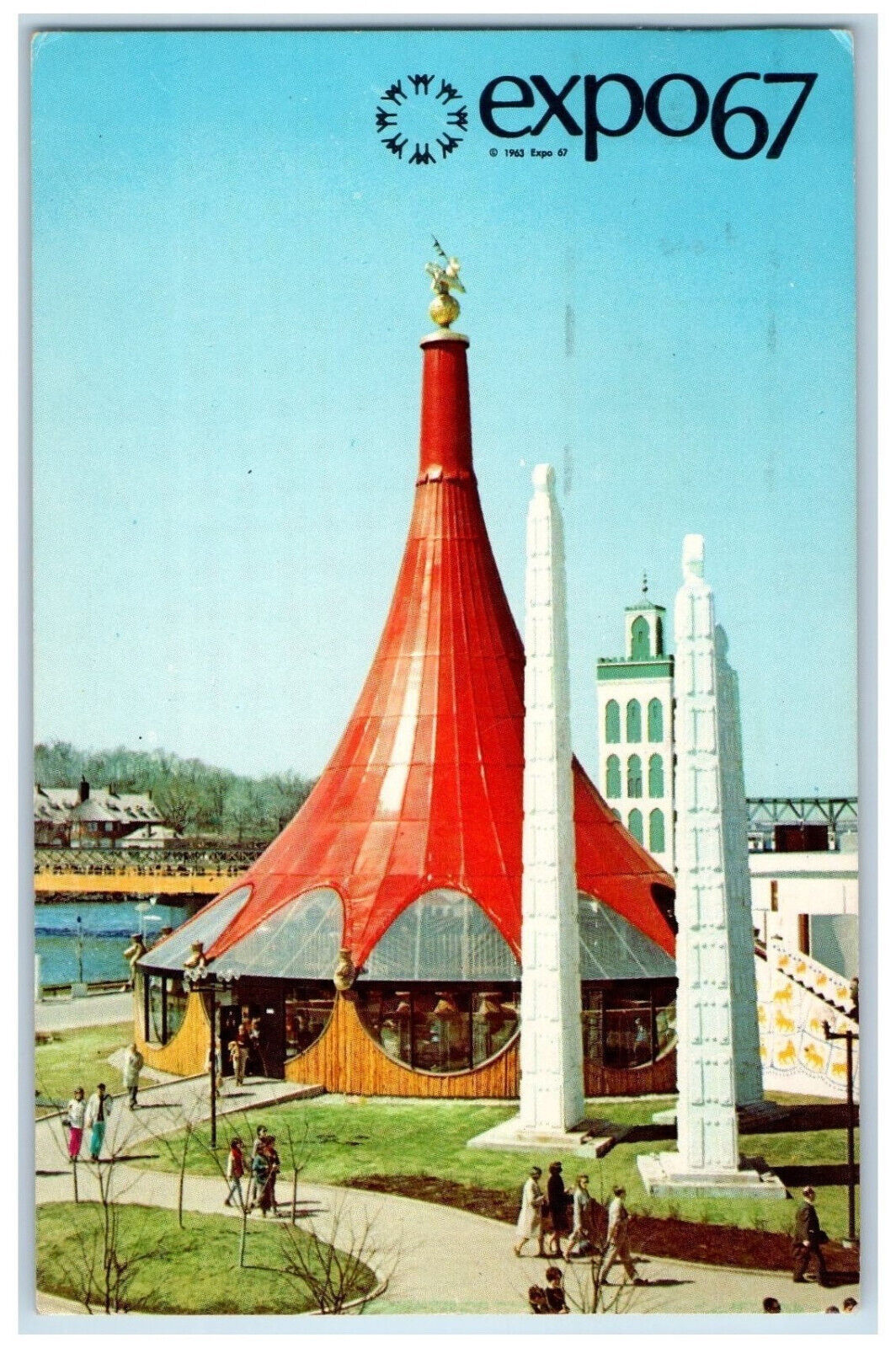 1967 Pavilion of Ethiopia Expo67 Montreal Quebec Canada Vintage Postcard