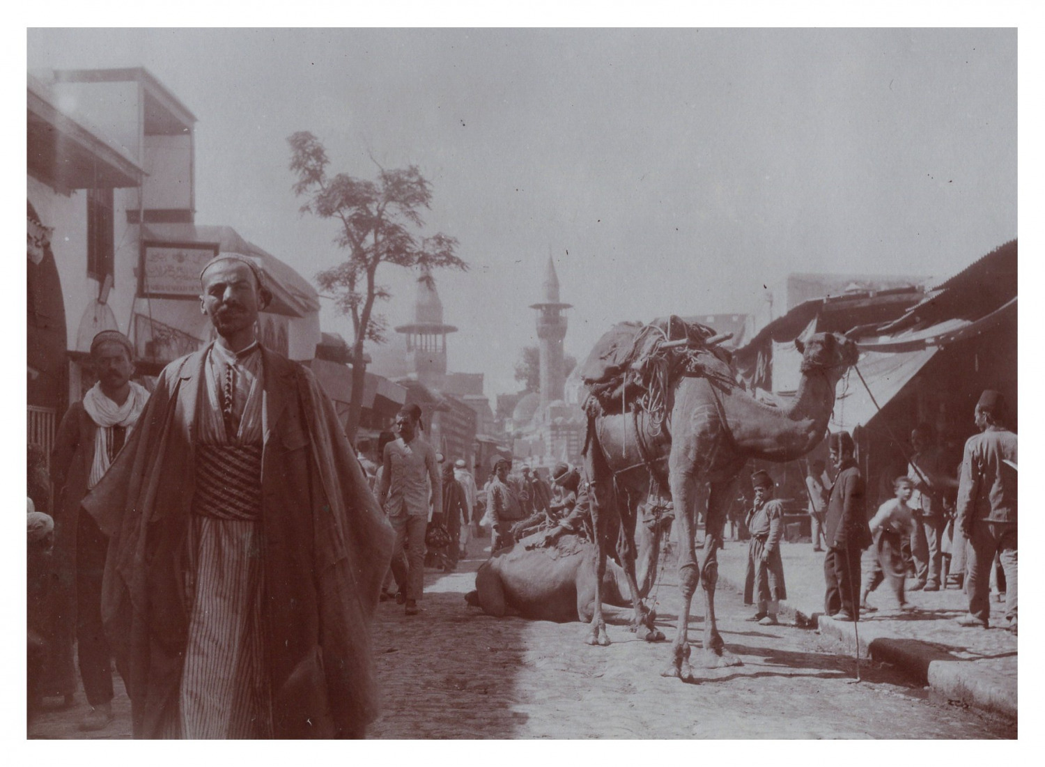Syria, Damascus, Street Scene, Vintage Print, circa 1900 Vintage Print Print Legend