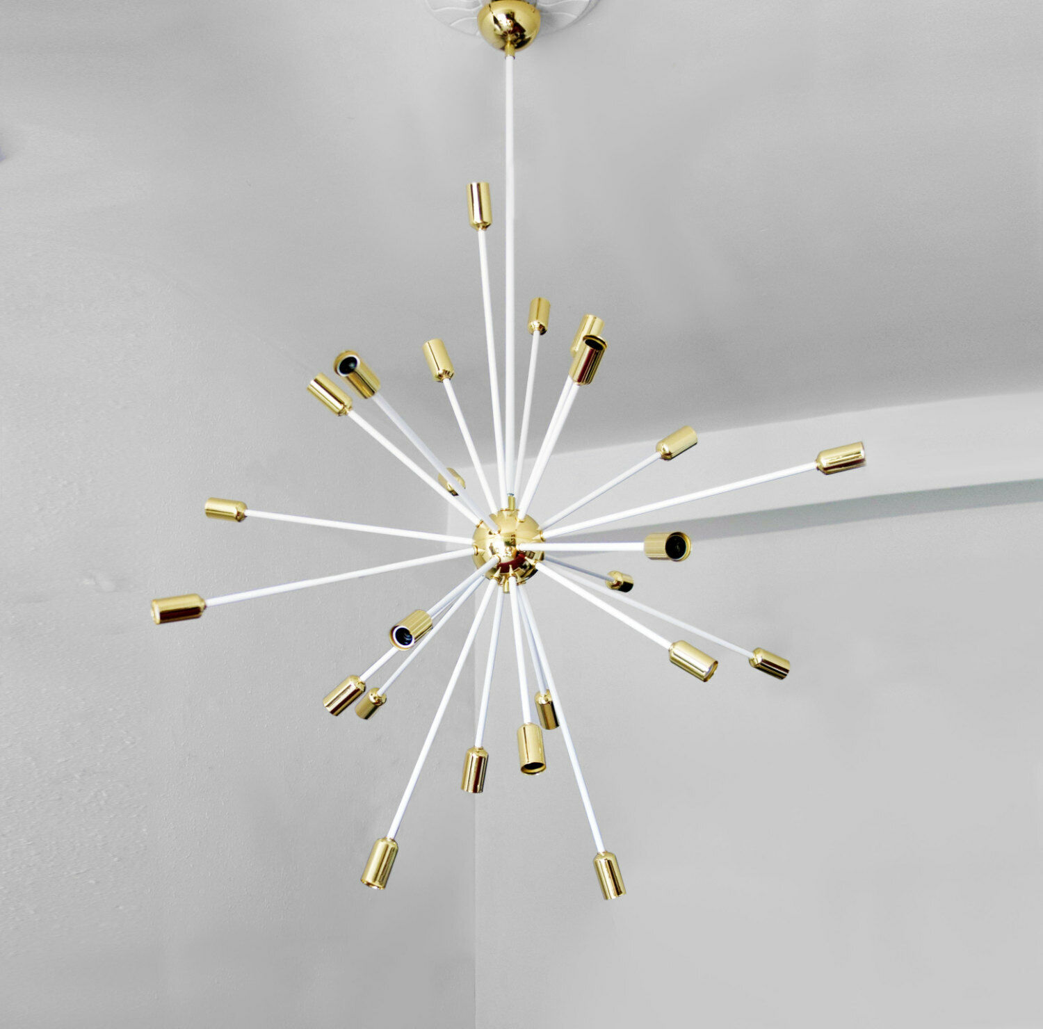 Sputnik Chandeliers Mid Century Modern Brass Industrial Lamps Lighting Fixture
