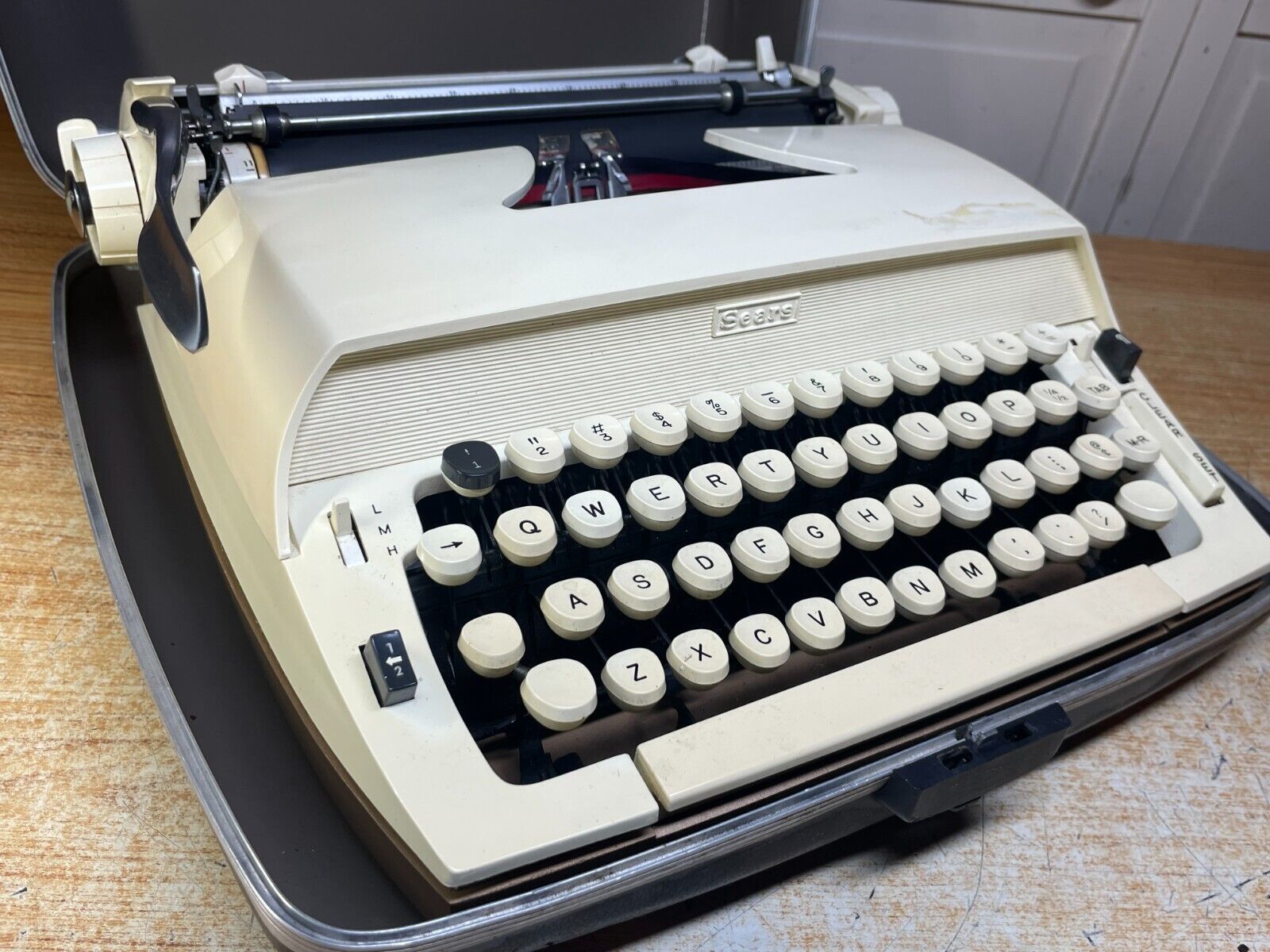 1967-1970 Sears Citation Working Vintage Portable Typewriter w New Ink & Case
