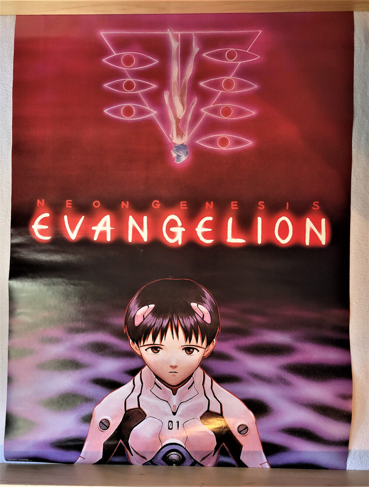 Rare 1997 Neon Genesis Evangelion B2 Poster Gainax Robot Anime 20.28 × 28.66
