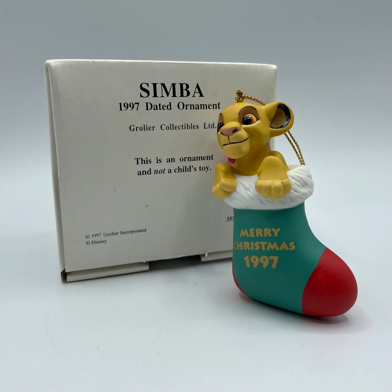 Grolier Inc. 1997 Simba Christmas Ornament #35500-970