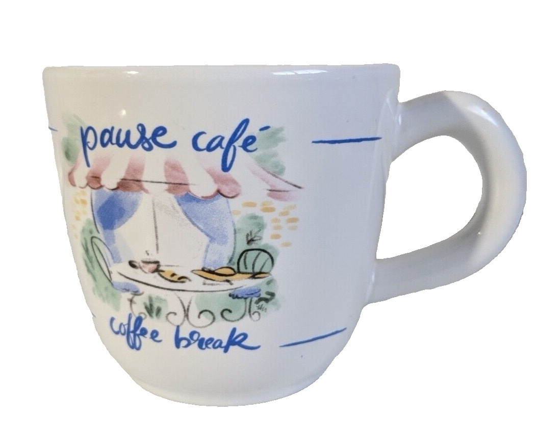 La Madeleine Large Mug Pause cafe Coffee break Ceramic Cup Oversized
