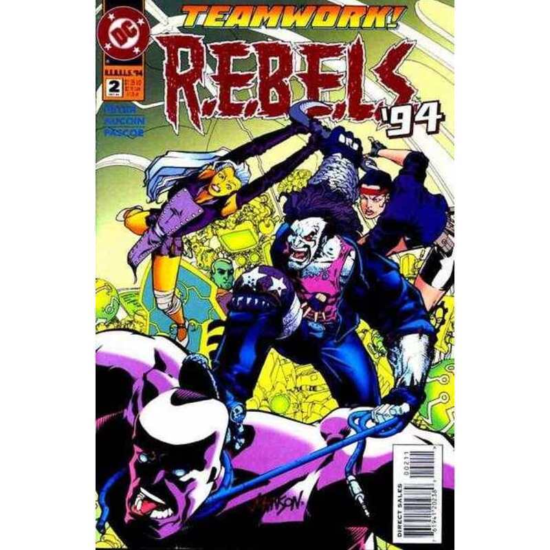 R.E.B.E.L.S. (1994 series) #2 in Near Mint condition. DC comics [u.