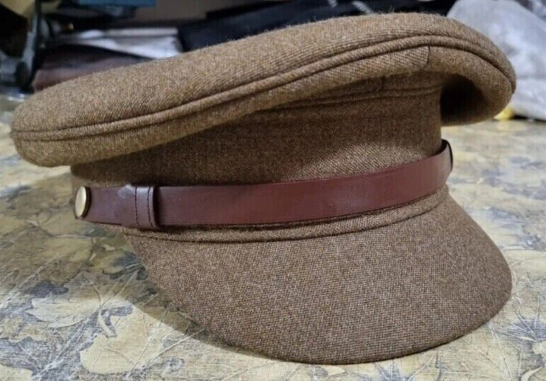 Authentic British WWII Officer Peaked Cap Hat Rare Vintage Militaria Collectible