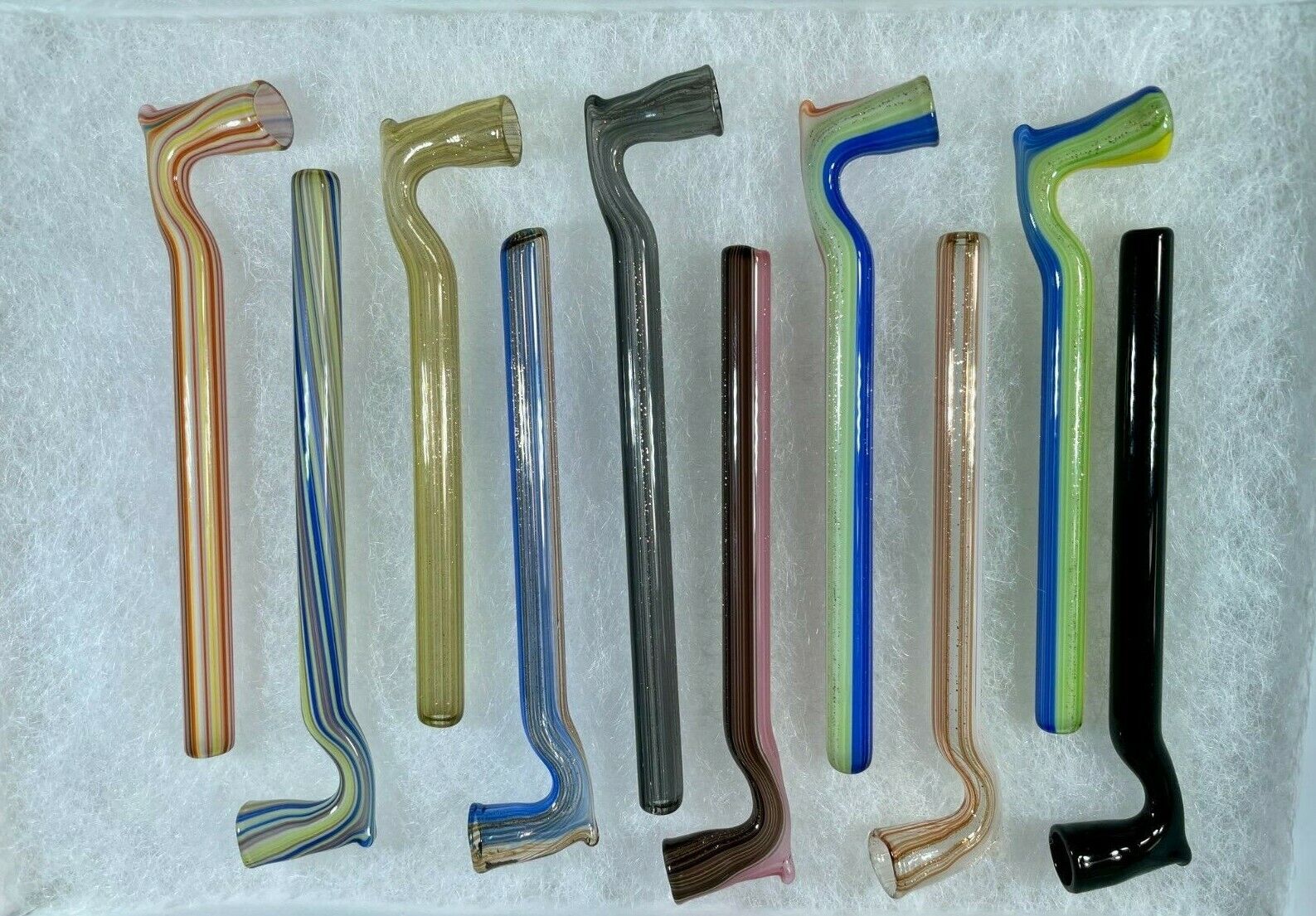 10 PCS LOT COLOR SLIM GLASS PIPE TOOBACO SMOKING PIPES COLLECTIBLE WHOLESALE 