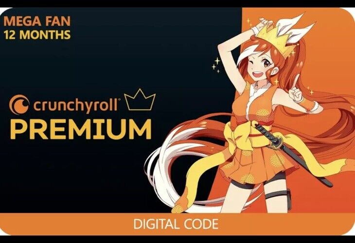 Crunchyroll Premium 1 Year Subscription (Mega Fan)