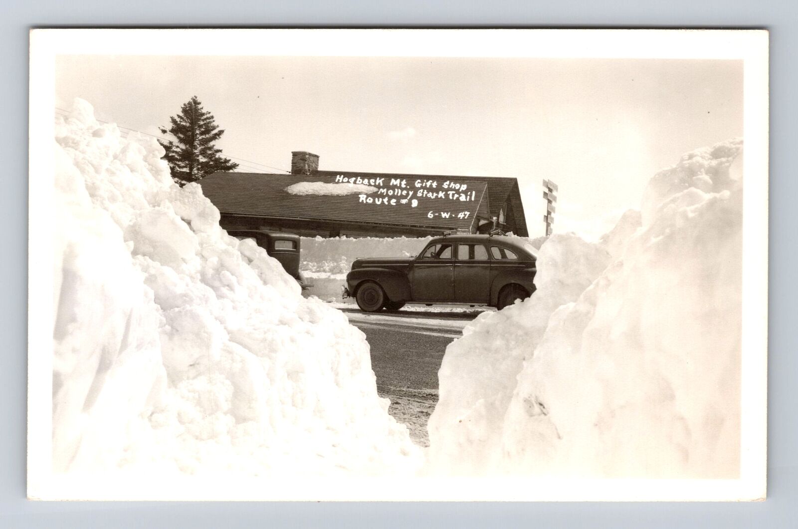 Hogback Mt VT-Vermont RPPC, Hogback Mt Gift Shop, Molley Trail, Vintage Postcard