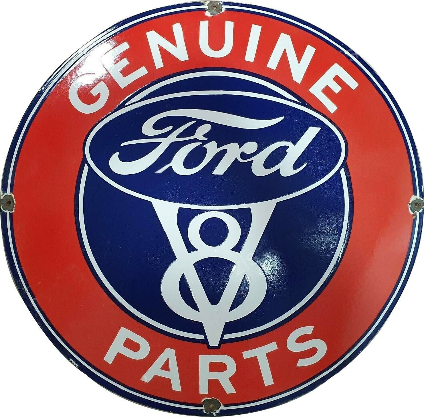 PORCELIAN FORD V8 ENAMEL SIGN SIZE 42X42 INCHES DOUBLE SIDED