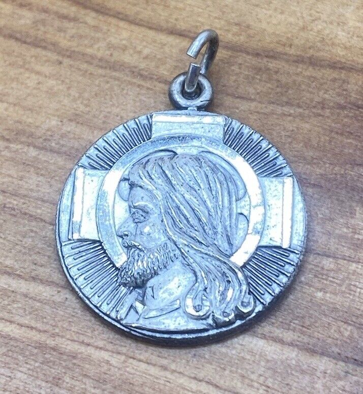 Vintage Hayward Sterling Silver Jesus Christ I Am A Methodist Medal Pendant