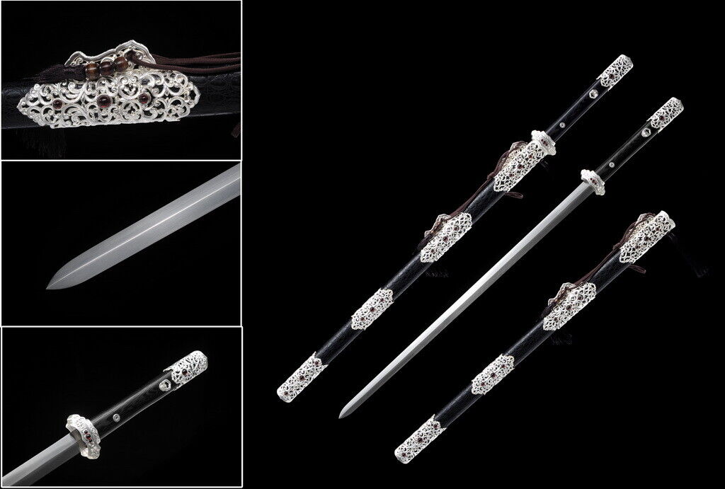 Traditional Chinese Sword 75Mn Spring Steel Real Hamon Hand Forged Blade Series