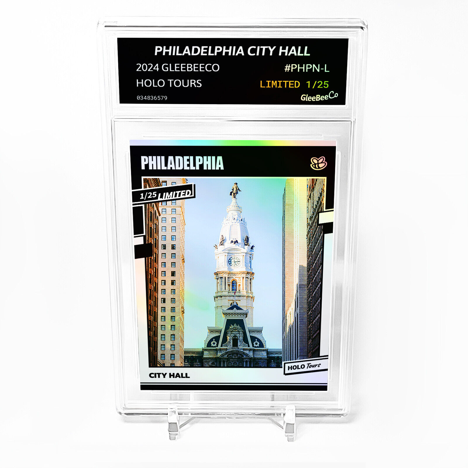 PHILADELPHIA CITY HALL Card 2024 GleeBeeCo Holo Tours Slabbed #PHPN-L Only /25