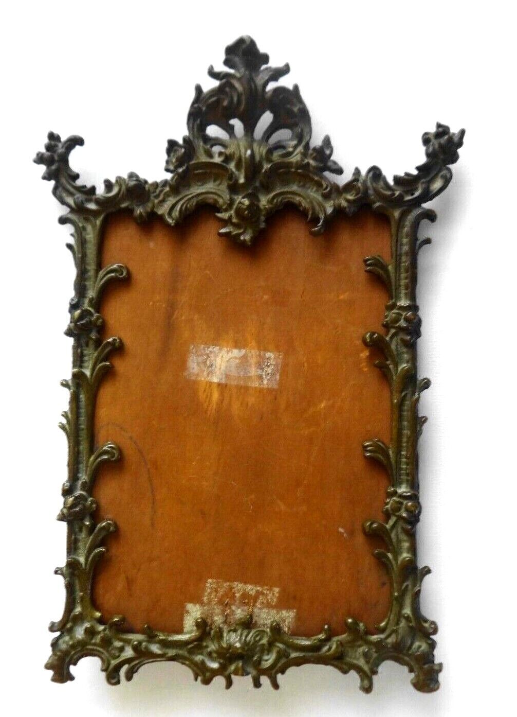 Rare Antique Ornate Metal French Victorian Picture Frame Handmade @1940