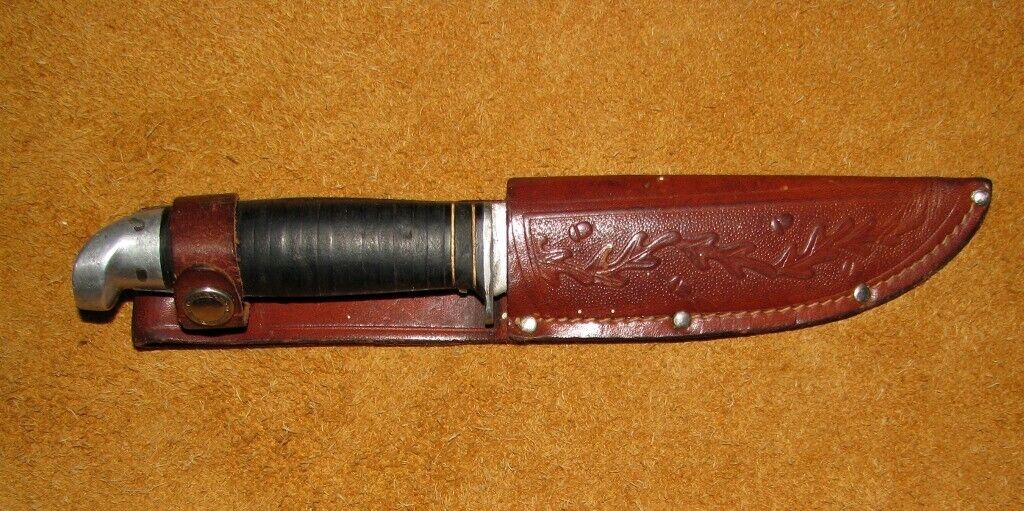 Vintage Western Boulder Colorado Pat\'d - Made in USA Hunting Knife with Sheath