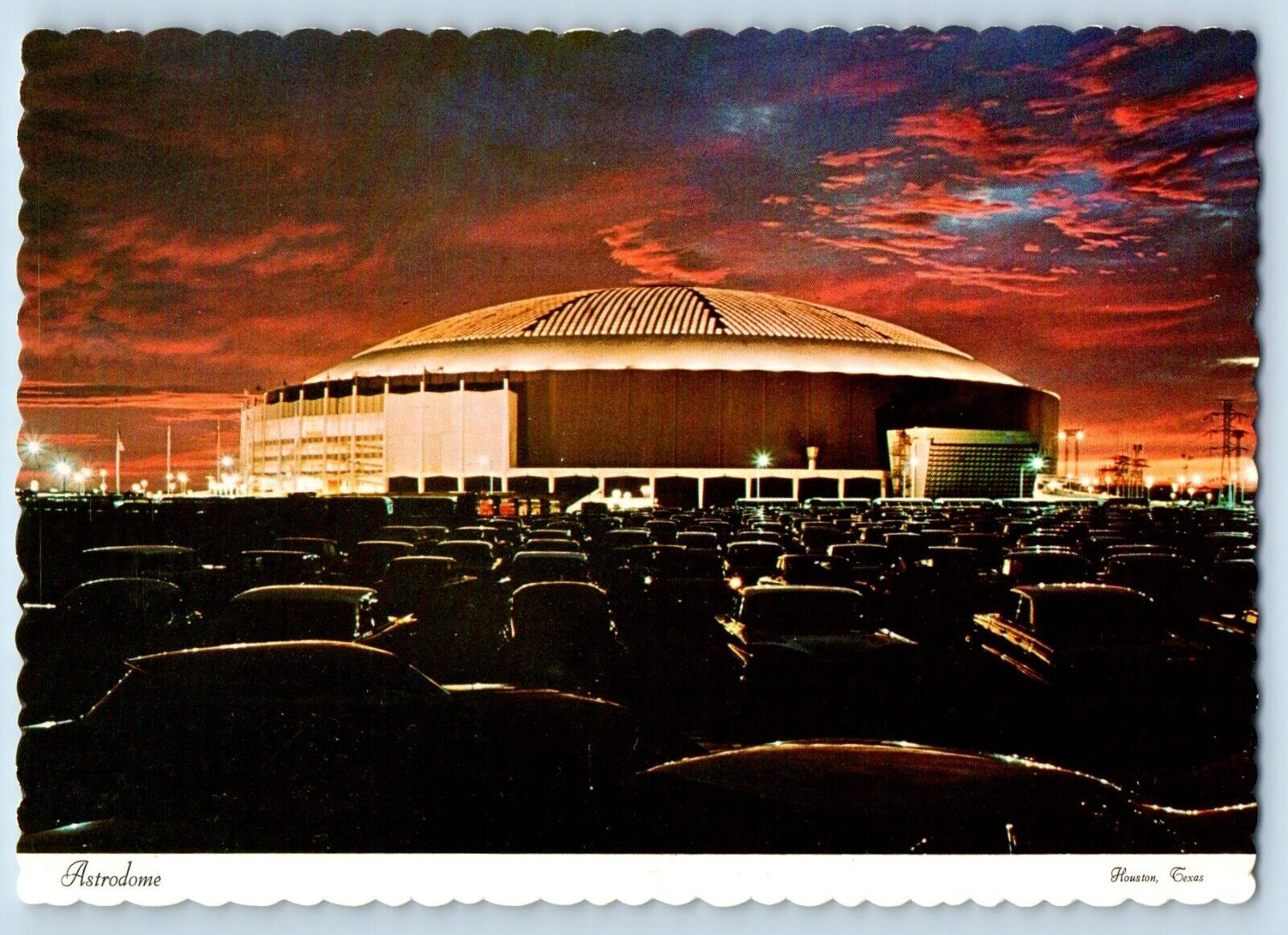Houston Texas TX Postcard Astrodome Exterior View Building c1960 Vintage Antique