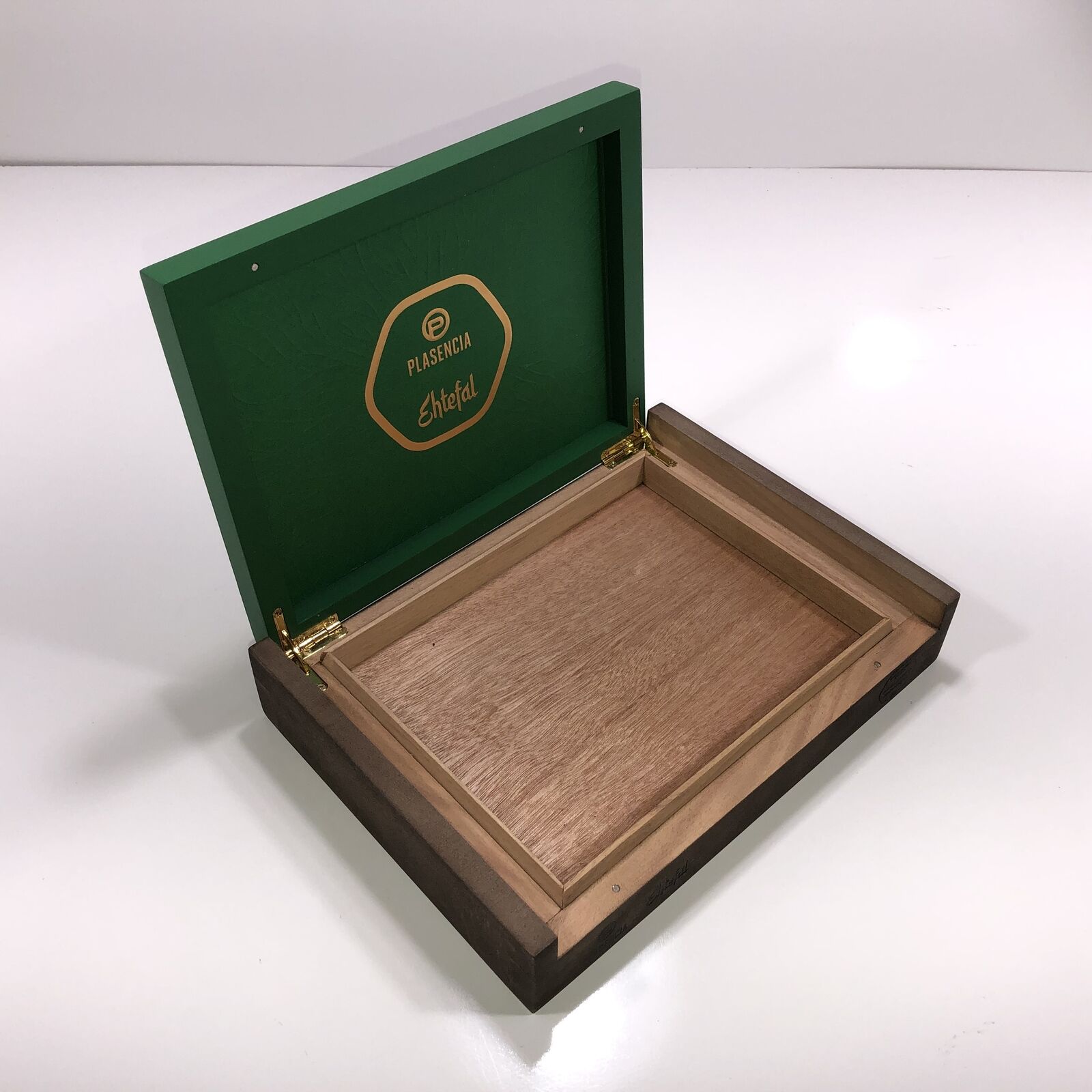 Plasencia Ehtefal Empty Wooden Cigar Box 10.5x7.75x2