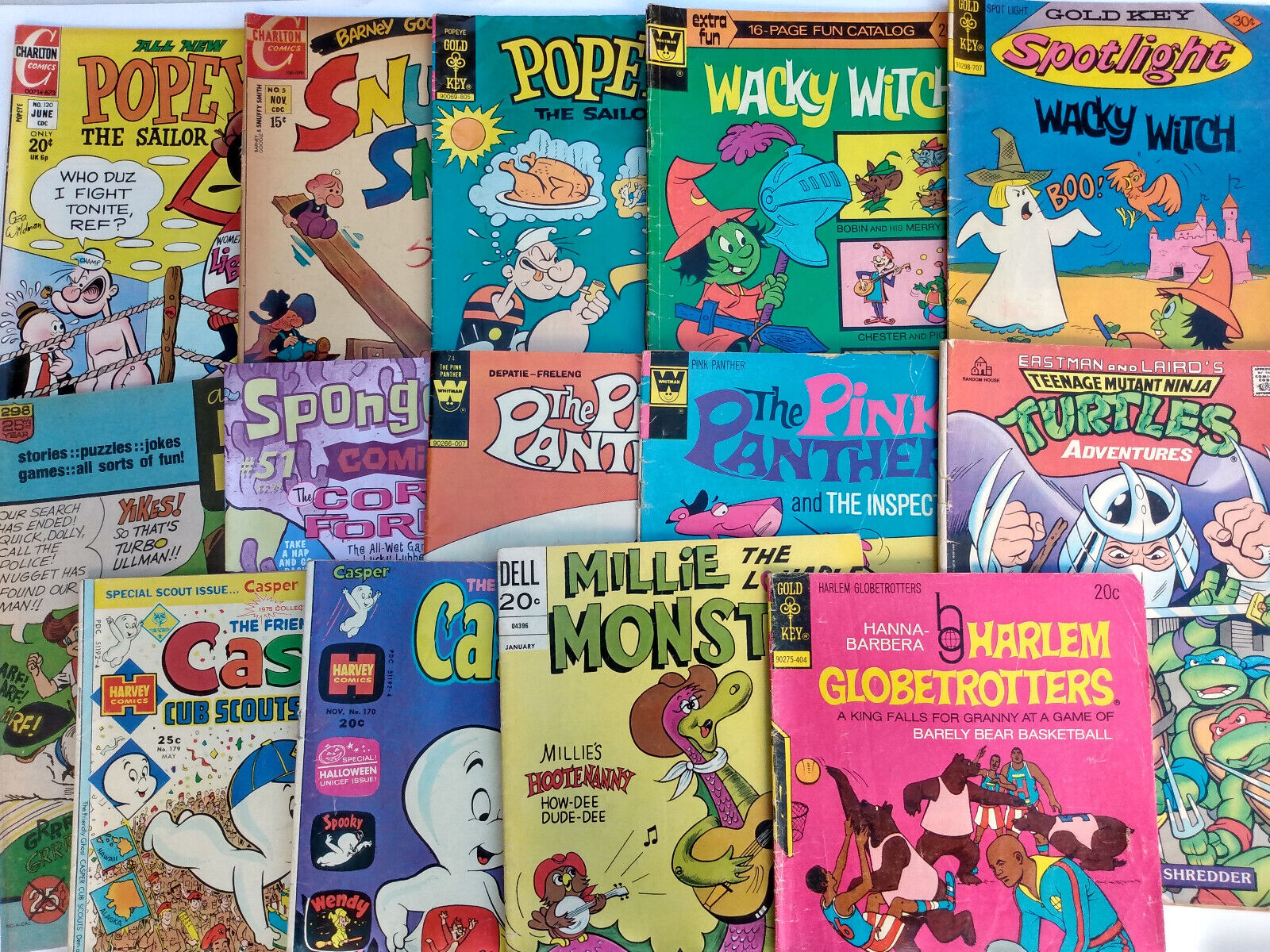 Cartoon Comics Big Lot Children’s Classics Bronze Age Pink Panther Casper Popeye