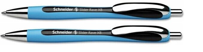 Schneider SLIDER RAVE RT XB Black - 2PK - Not Carded, Pens Are Loose