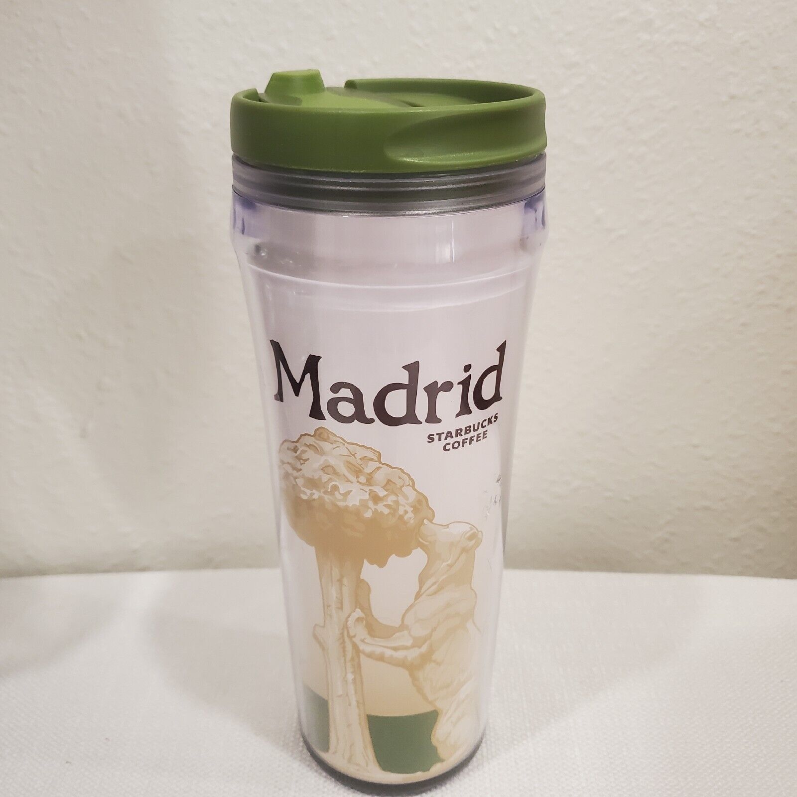STARBUCKS Madrid Global Icon Series Travel Tumbler Coffee Mug 2004 12oz Green