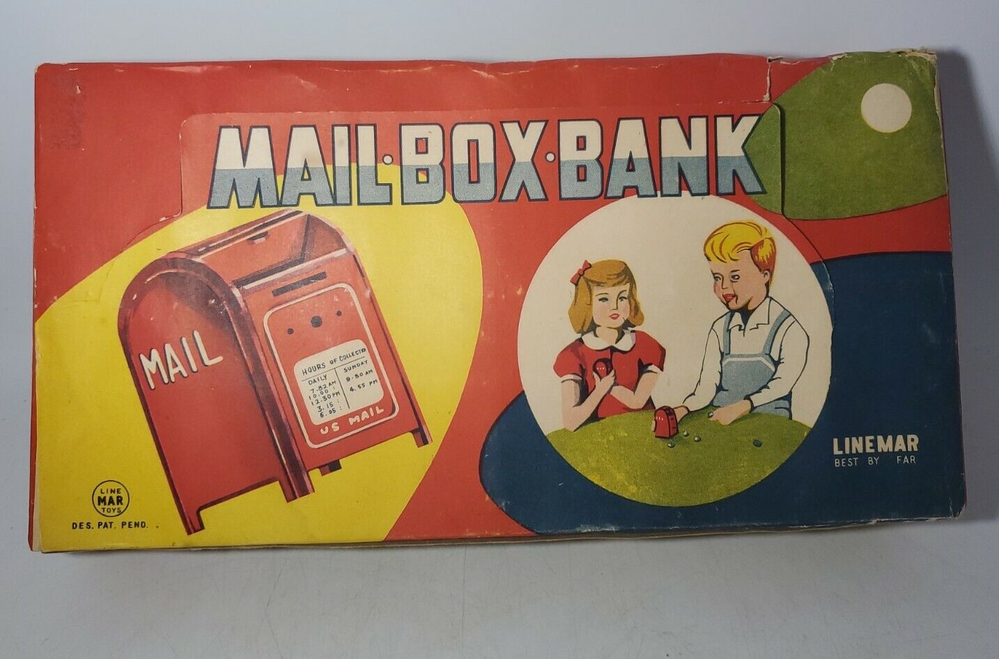 Vintage Linemar Mailbox Banks 11 with Original Store Display NEW OLD STOCK RARE 