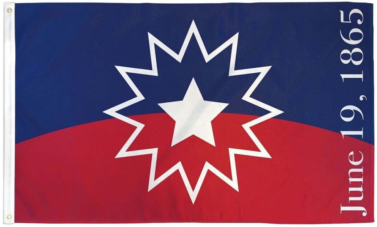 Juneteenth June 19th 1865 Flag 3x5 Ft Printed 100D Polyester Civil Rights