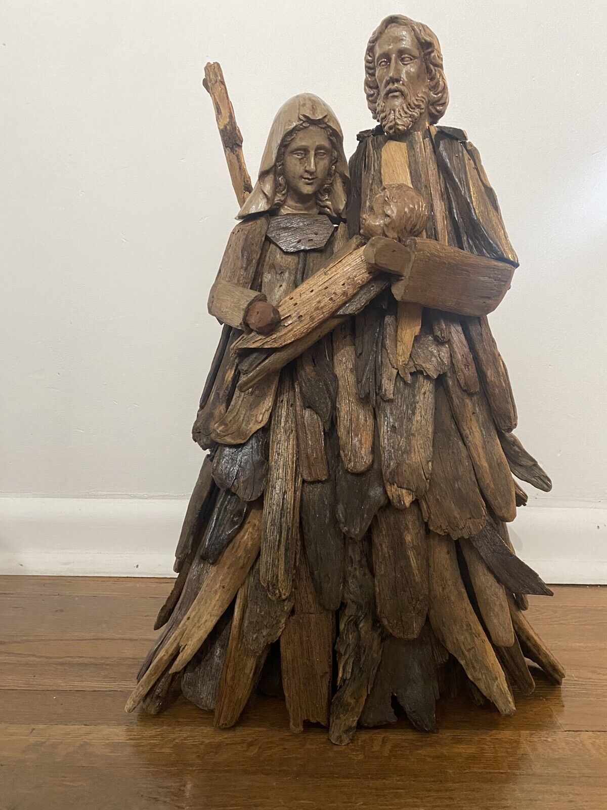 Holy Family Nativity Driftwood Nativity - Large  18” X 12” X 8”