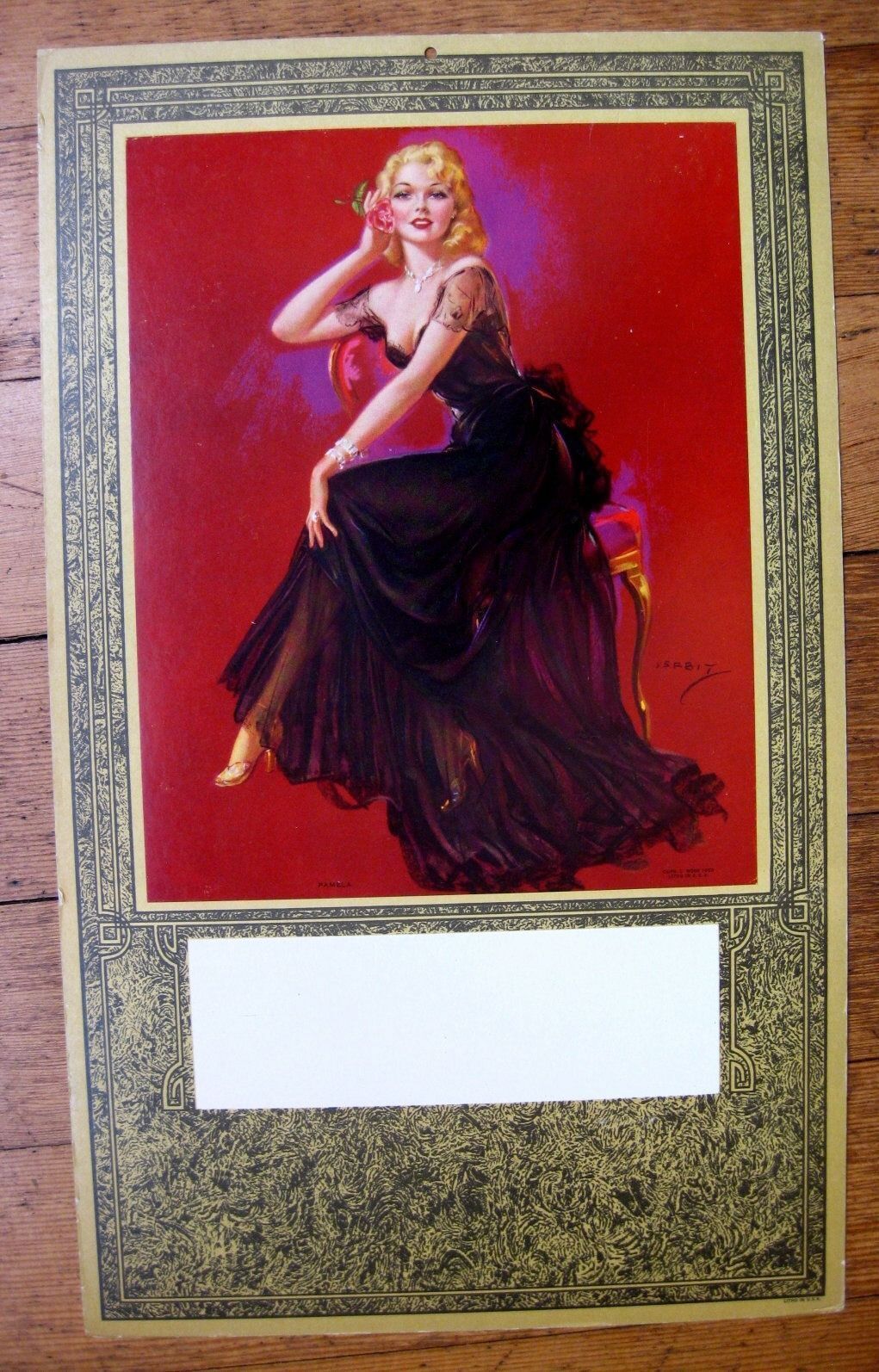 1950 Gorgeous Formal Blond Pinup Girl Picture Pamela by Erbit