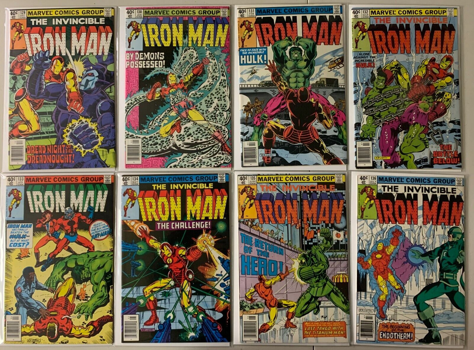 Iron Man lot #129-153 Marvel 1st Series 23 books avg 7.0 (range 6-8) (1979-'81)