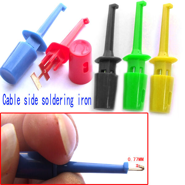 50PCS Hook Clip 5 color Wire Kit Test Grabbers Test Probe For Multimeter SMT/SMD