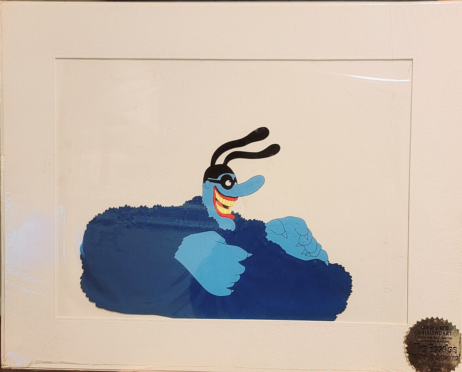 1968 Beatles Yellow Submarine Animation Production Cel Chief Blue Meanie. Large