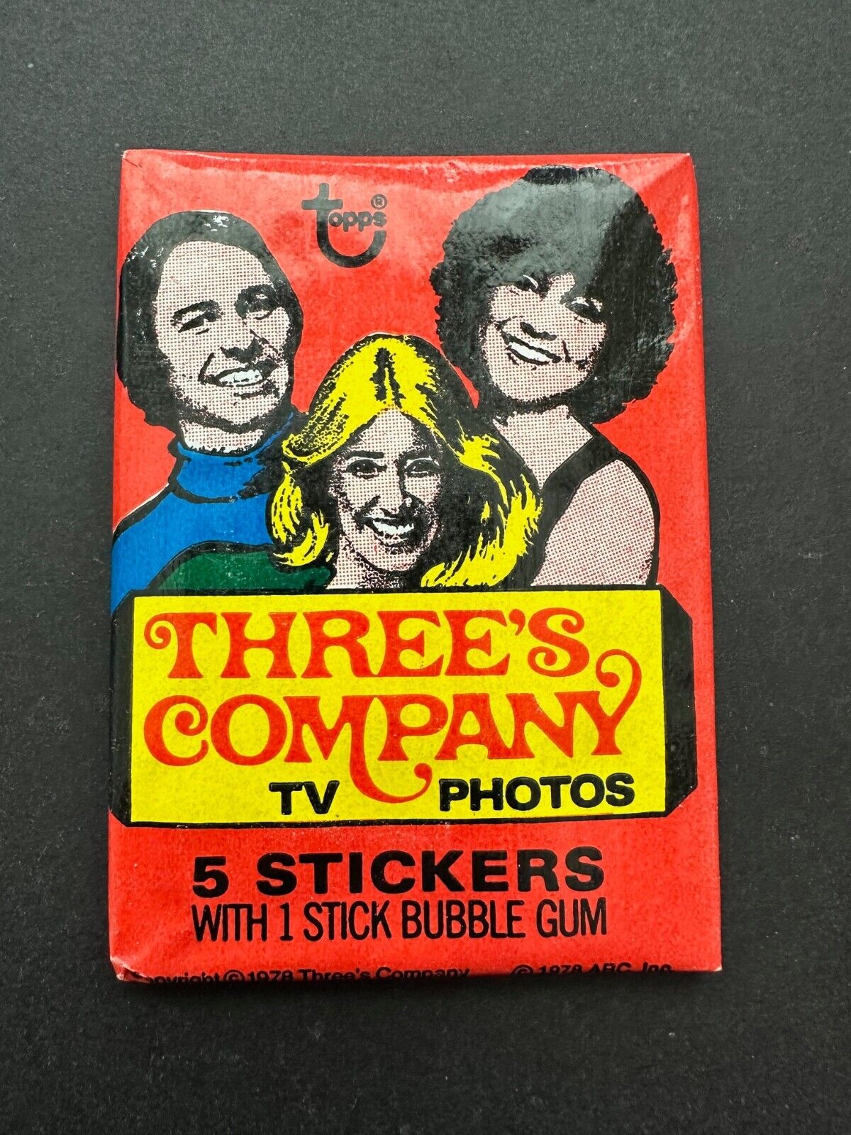 Vintage 1978 Topps THREE'S COMPANY Sealed wax Pack Trading Cards
