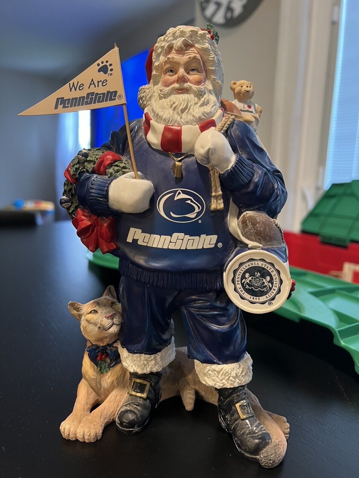 Danbury Mint Penn State Football Santa Claus Figure PSU Christmas, No Box