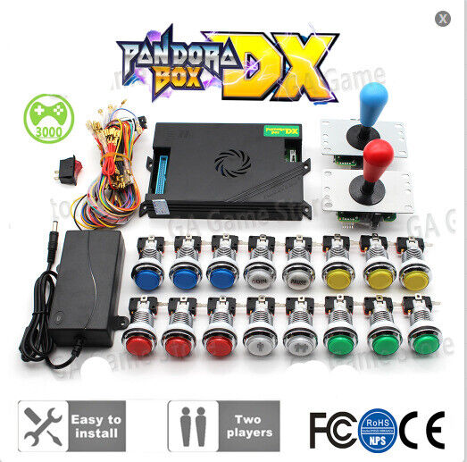 2 Player Original Pandora Box DX 3000  arcade box family version bundle kit HDMI