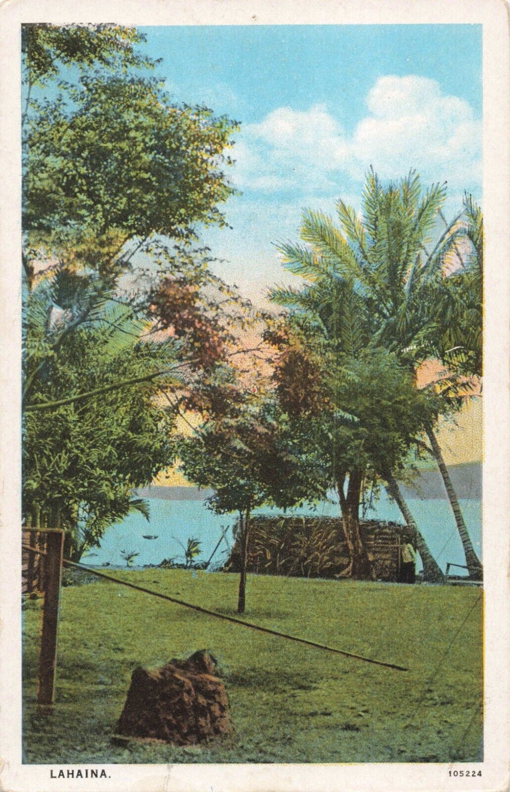 Lahaina Mala Landing Maui Hawaii HI c1920 Postcard