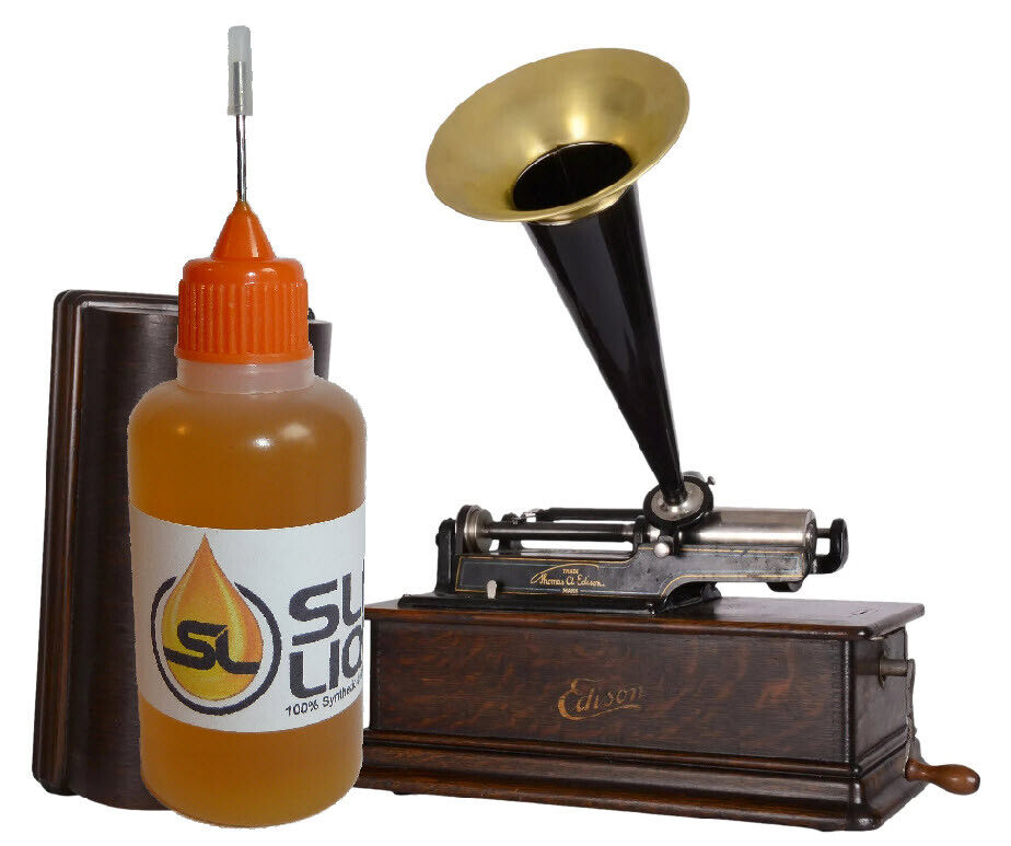 Slick Liquid Lube Bearings BEST 100% Synthetic Oil for Edison Phonographs Phone