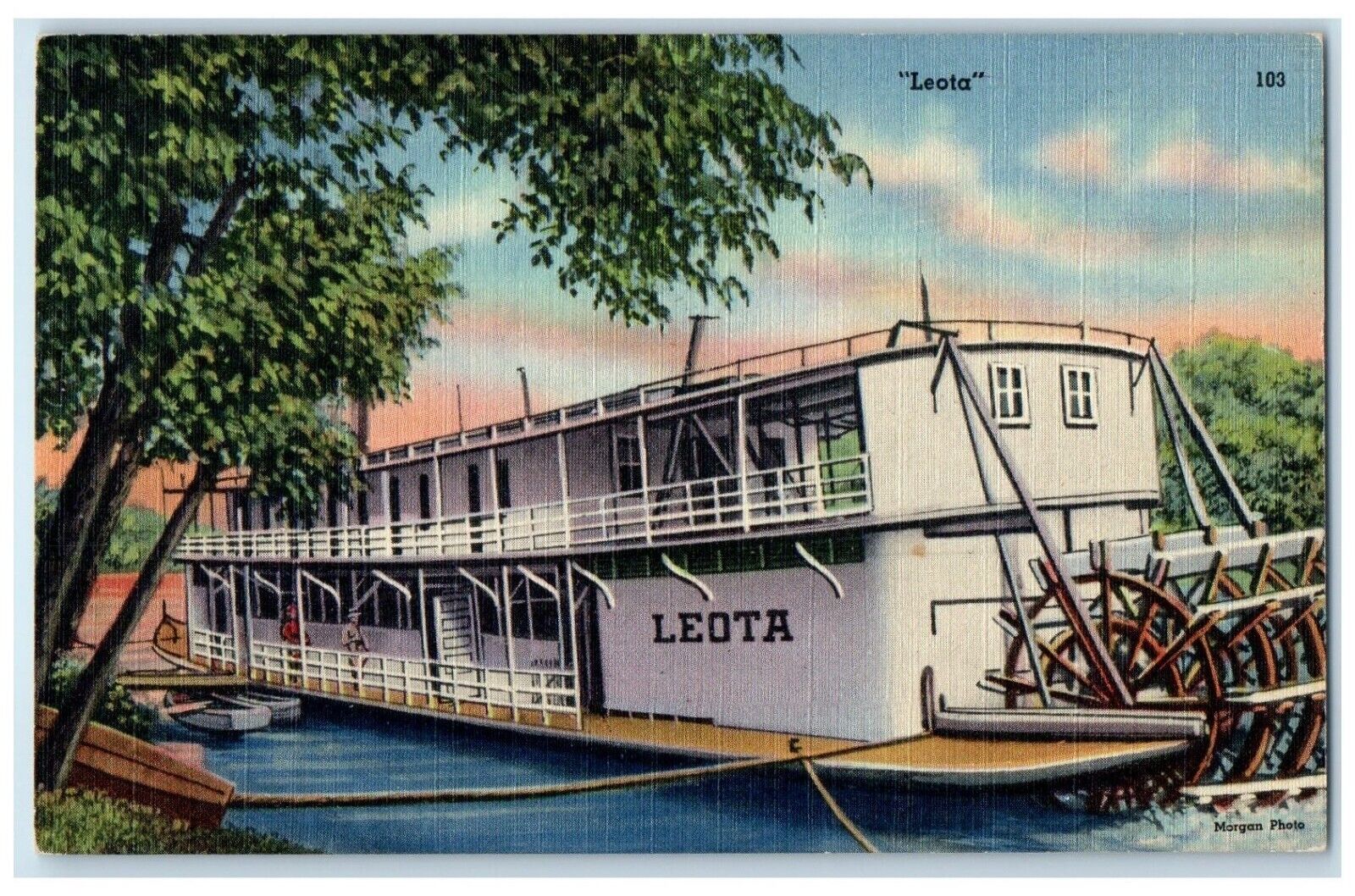 c1930\'s Leota Steamboat Old Paddle Wheelers On Coosa River Alabama AL Postcard