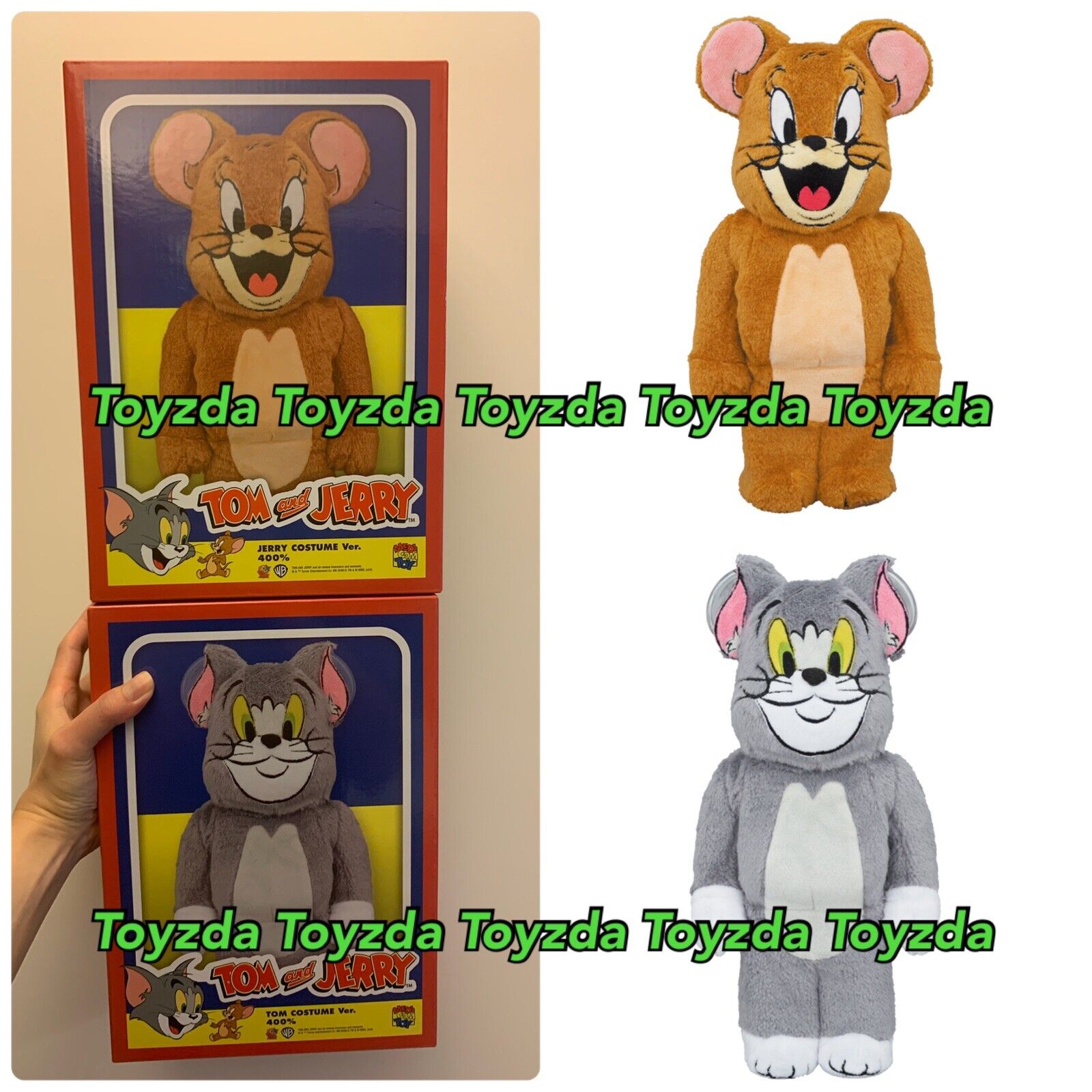 Medicom Toy Tom & Jerry Costume Ver. 400% Bearbrick Be@rbrick 2 pcs