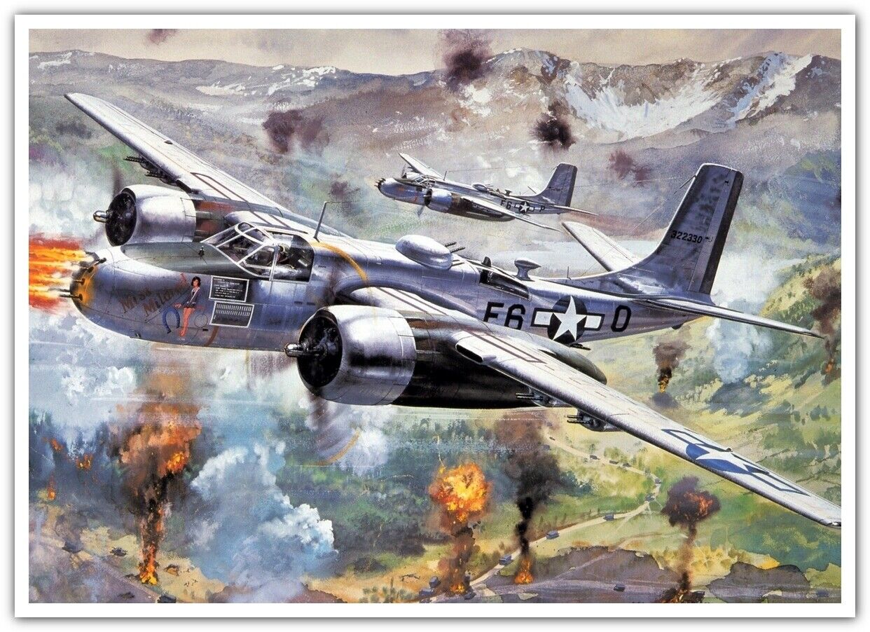 airplane World War II air force war Douglas A-26 Invader military aircraft 3300
