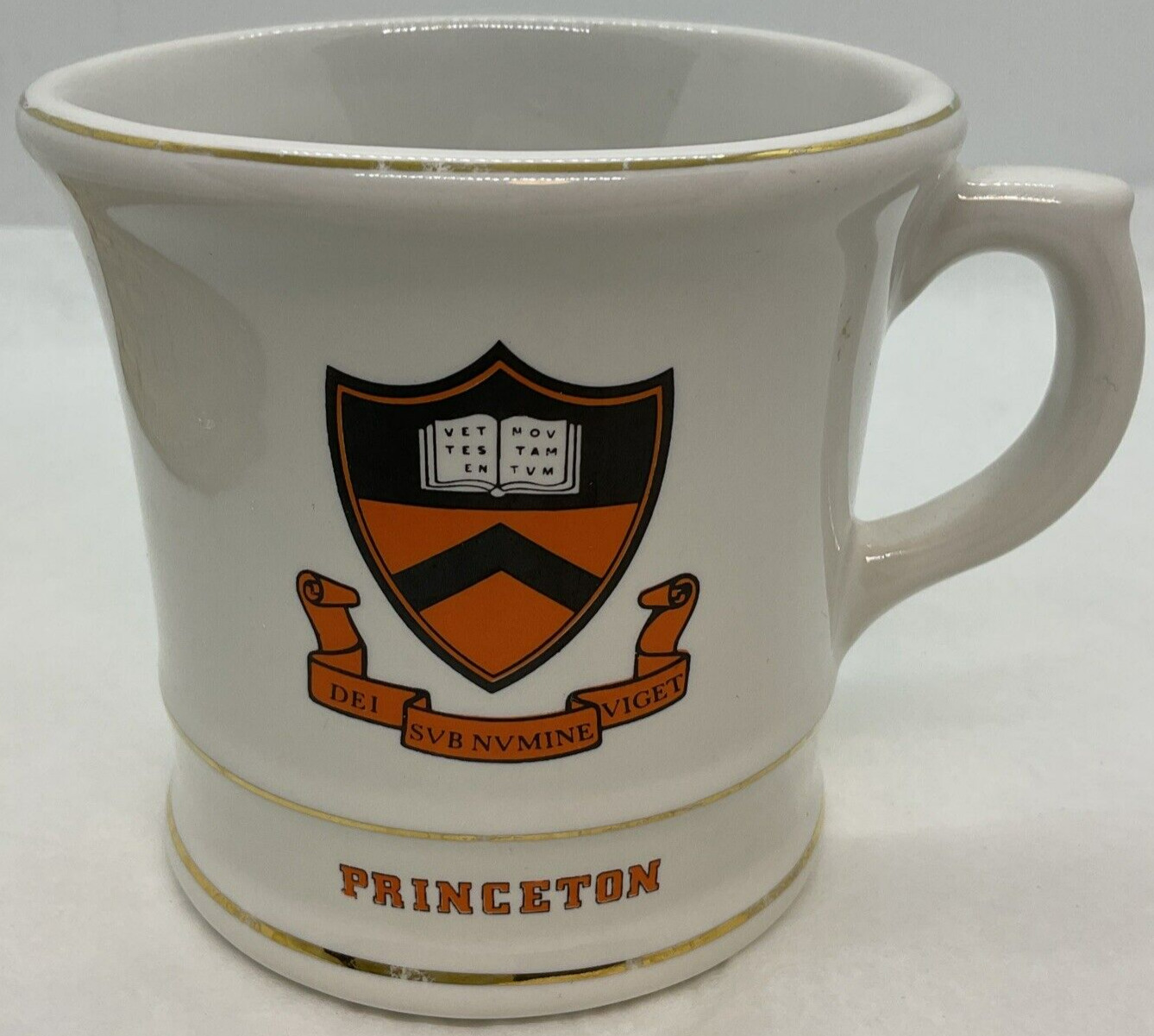 Vintage Princeton Mug DEI SVB NVMINE VIGET Shaving Mug Cup Razor Man Will of God