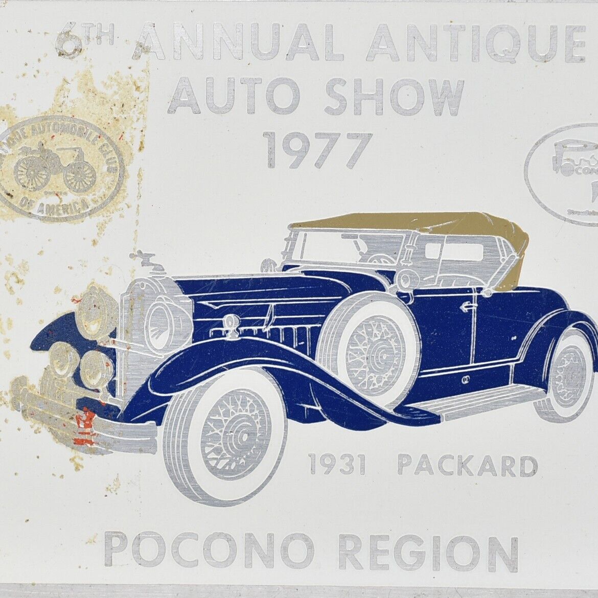 1977 Antique Auto Club Car Show Pocono Region AACA 1931 Packard Stroudsburg PA
