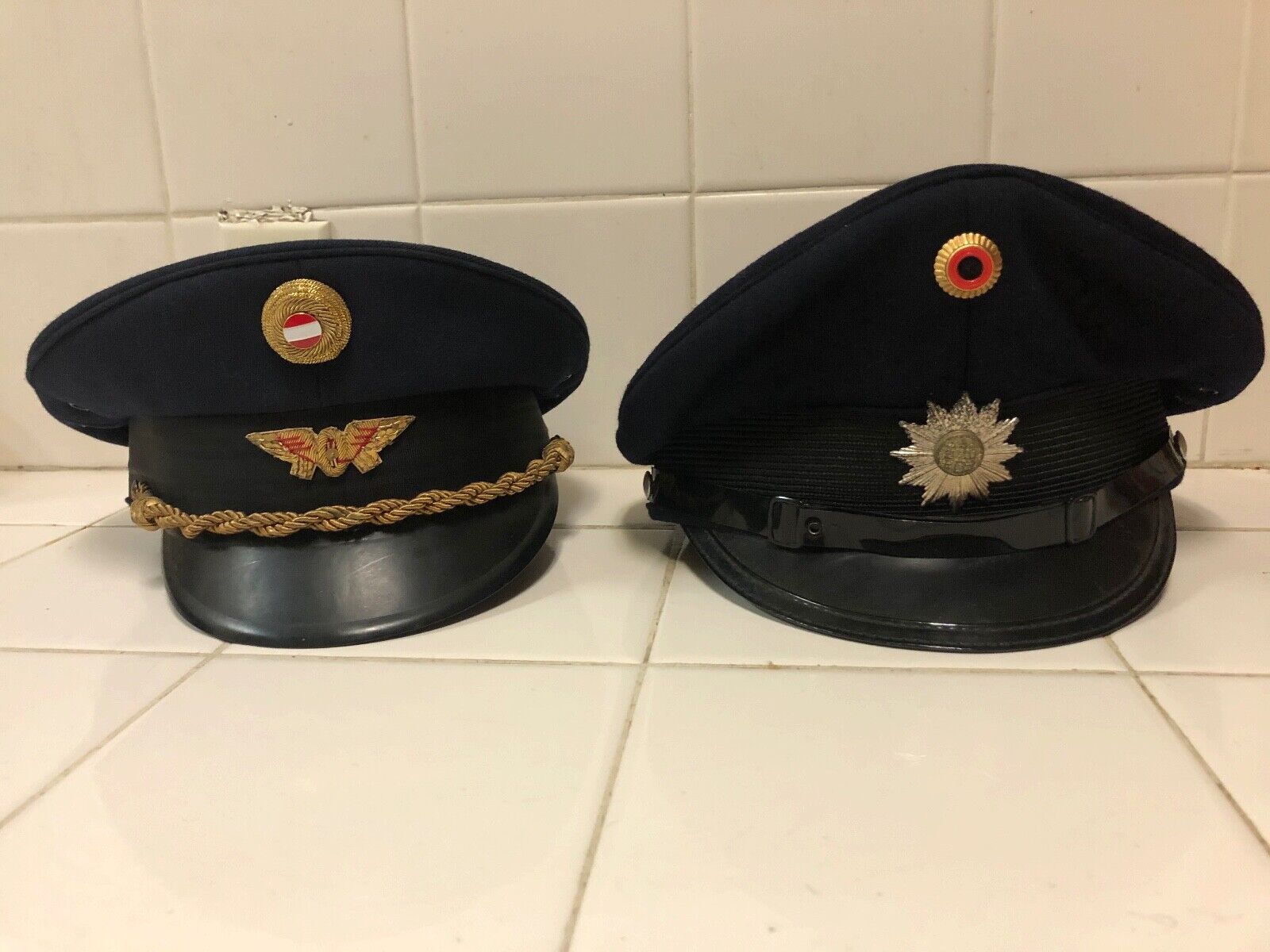 An Austrian Railway Hat And 80's Hamburg Police Used By David Hassellhoff 