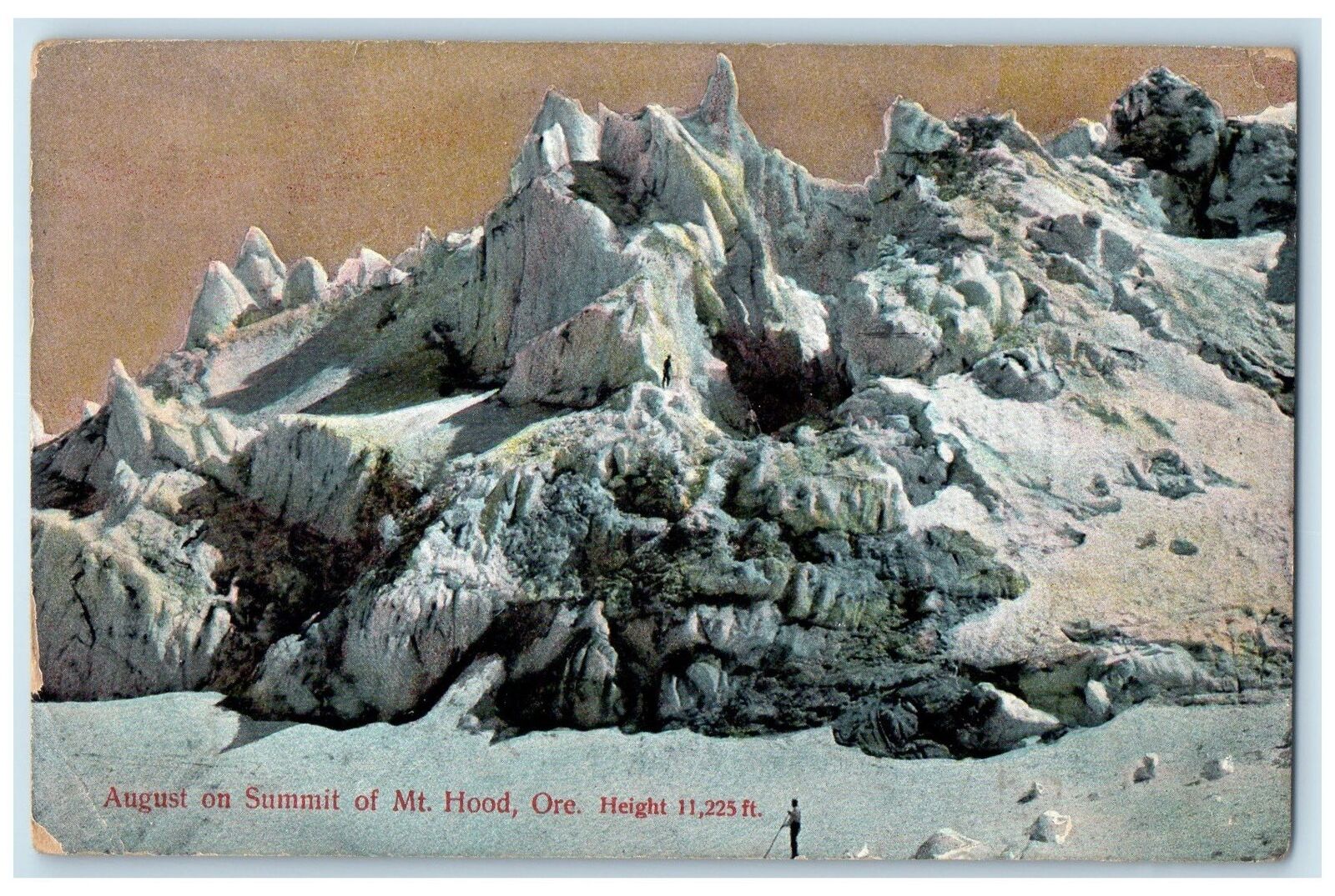 1913 August On Summit Of Mount Hood Portland Oregon OR World Exposition Postcard