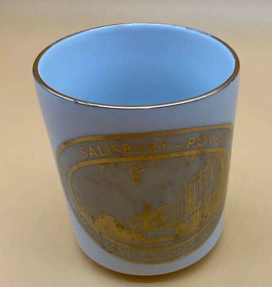 Vintage 1925-1975 Salisbury-Rowan Merchants Assoc. Collector\'s Mug, Gold Trim 4\