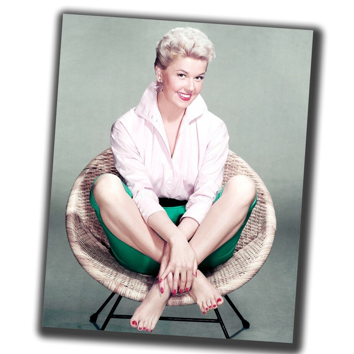 Doris Day FINE ART Celebrities Vintage Retro Photo Glossy Big Size 8X10in L021