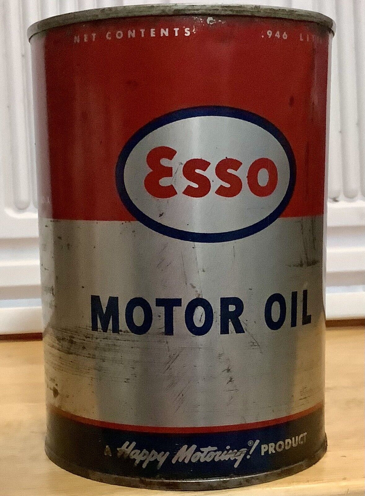Vintage ESSO Motor Oil Can Gas & Oil Advertising