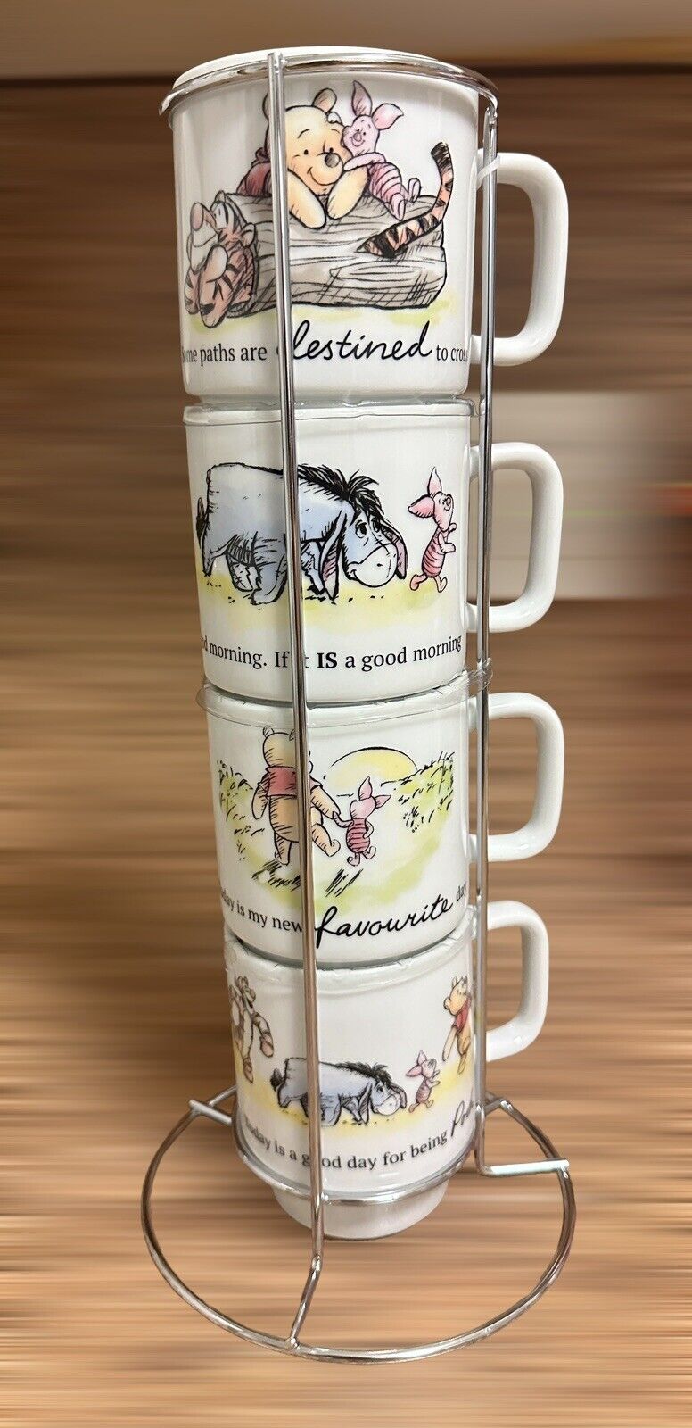 Set of 4 Winnie The Pooh Cups
