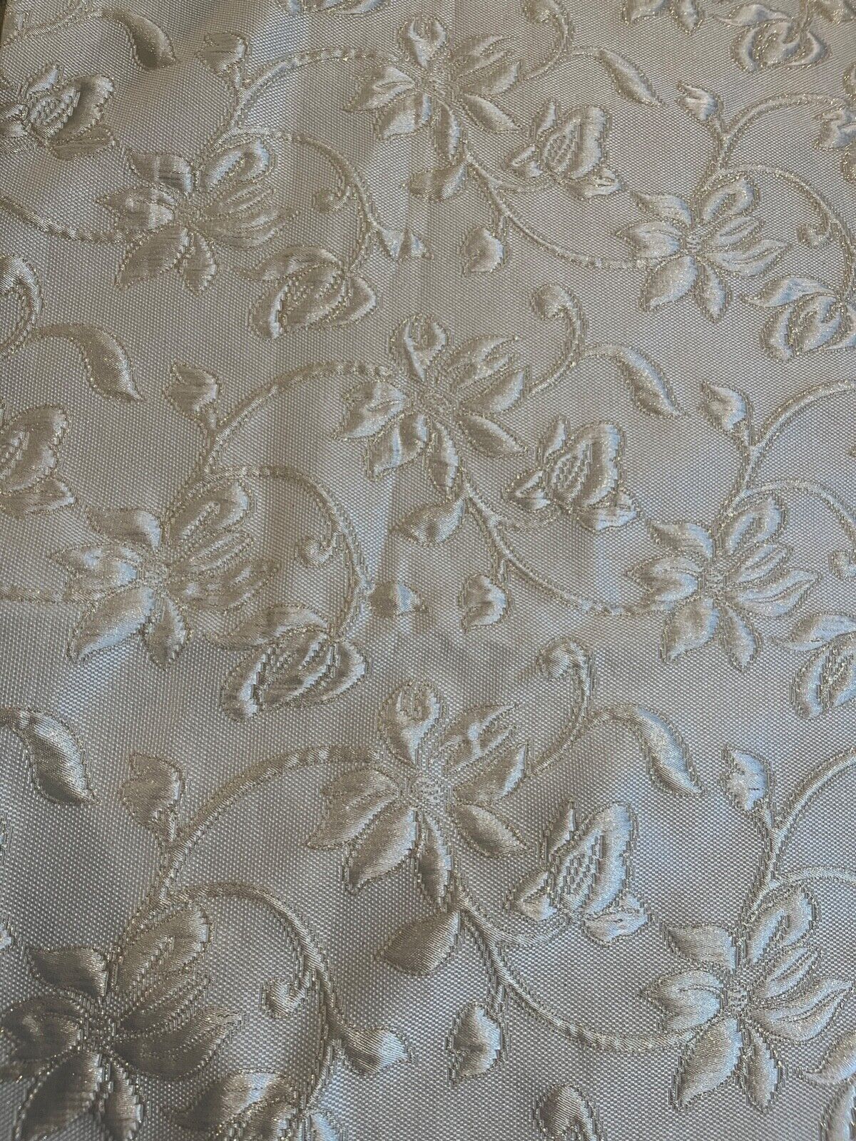 Vintage Rare 70s 80s Bed Coverlet Blanket Gold Thread  Appx. 93