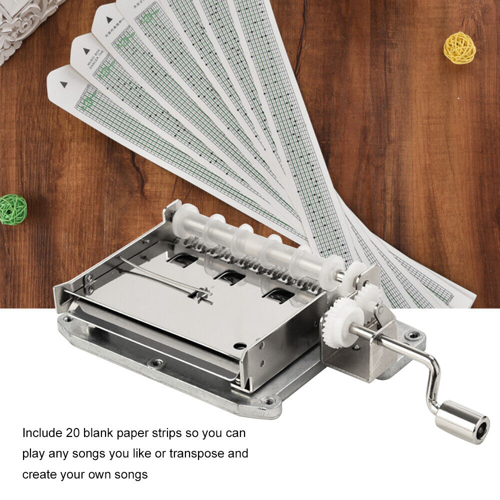 DIY 30-Note  Box Set Hand-Cranked Programmable Mechanical  Box 30 J7D8